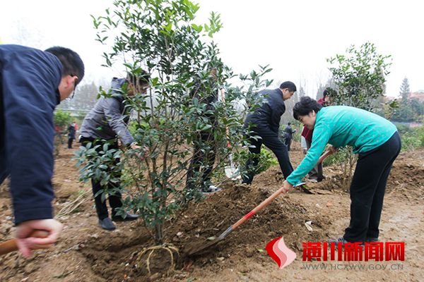 潢川县扎实开展冬季义务植树活动