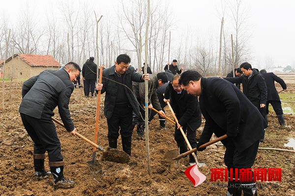潢川县开展春季全民义务植树活动