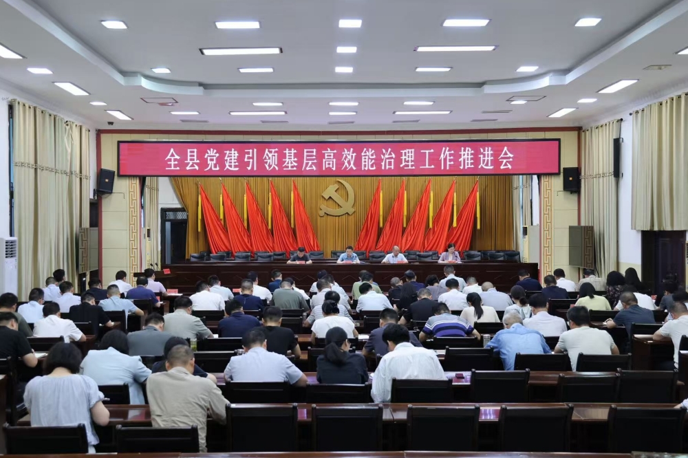 潢川县召开党建引领基层高效能治理工作推进会